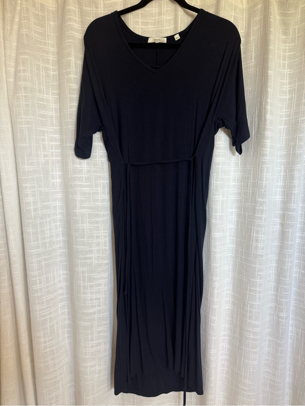 Vince Black V‑Neck Maxi Dress